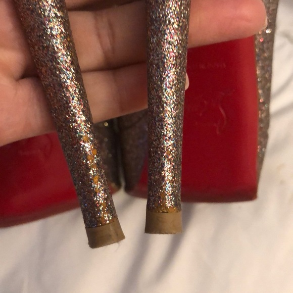 Christian Louboutin Glitter Platform Mary Janes size 39 - Picture 5 of 13